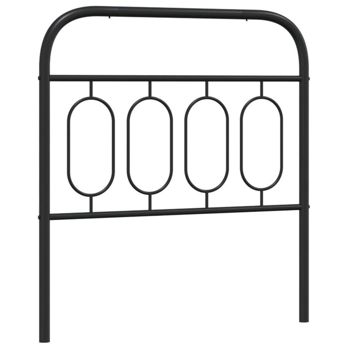 Metal Headboard Black 80 cm