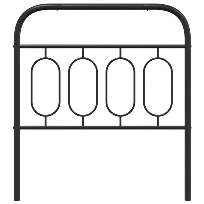 Metal Headboard Black 80 cm