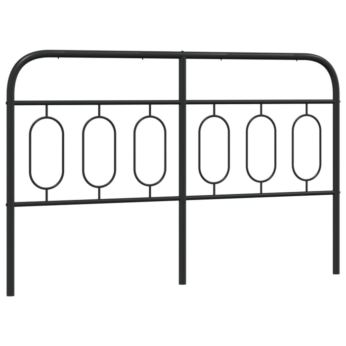 Metal Headboard Black 140 cm