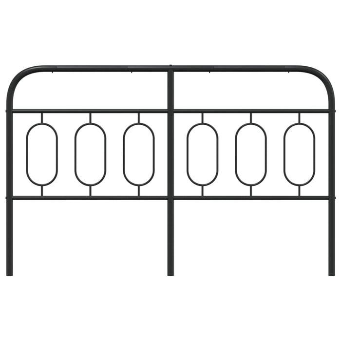 Metal Headboard Black 140 cm