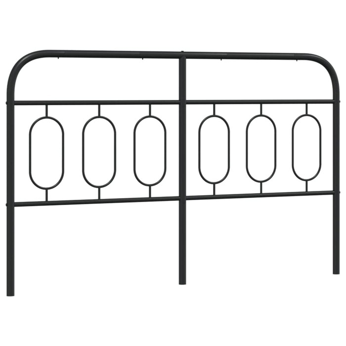 Metal Headboard Black 150 cm