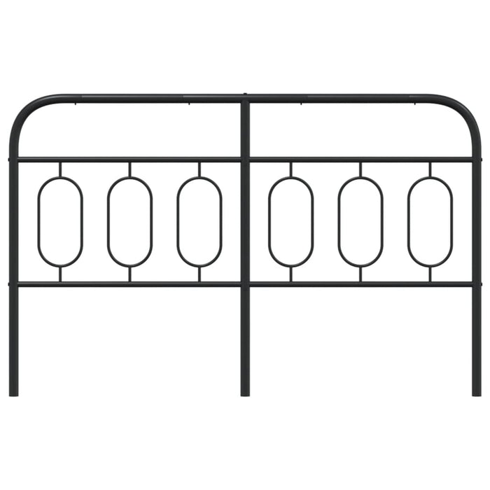 Metal Headboard Black 150 cm