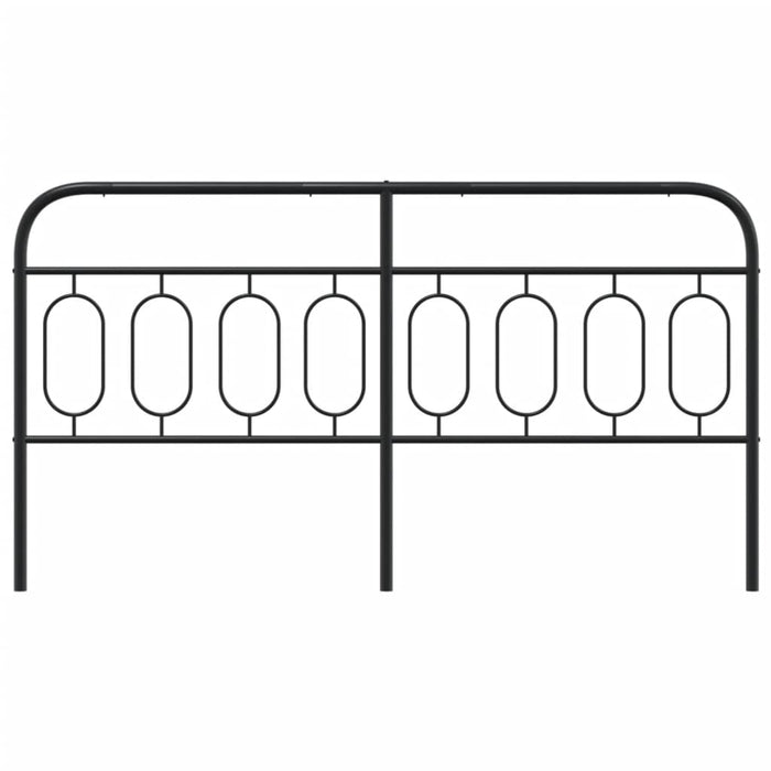 Metal Headboard Black 160 cm