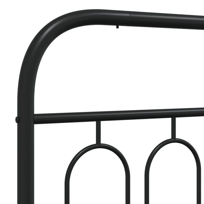 Metal Headboard Black 160 cm