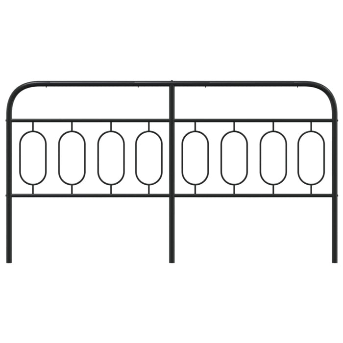 Metal Headboard Black 193 cm