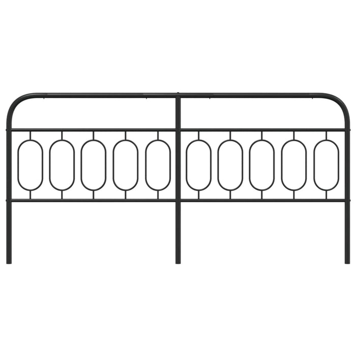 Metal Headboard Black 200 cm