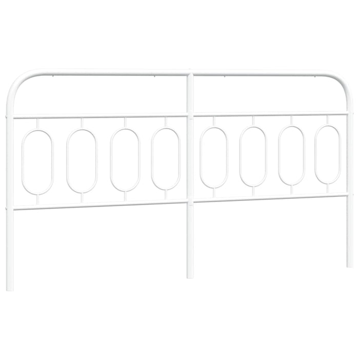 Metal Headboard White 160 cm