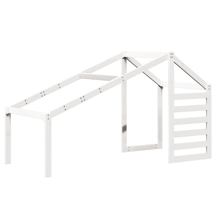 Детско легло Roof White 198x87x113 cm масивна дървесина от бор