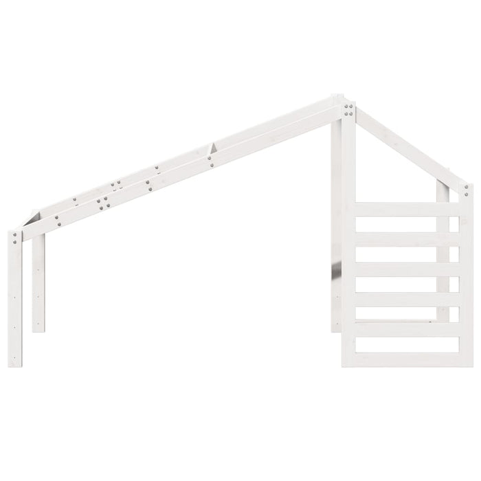 Детско легло Roof White 198x87x113 cm масивна дървесина от бор