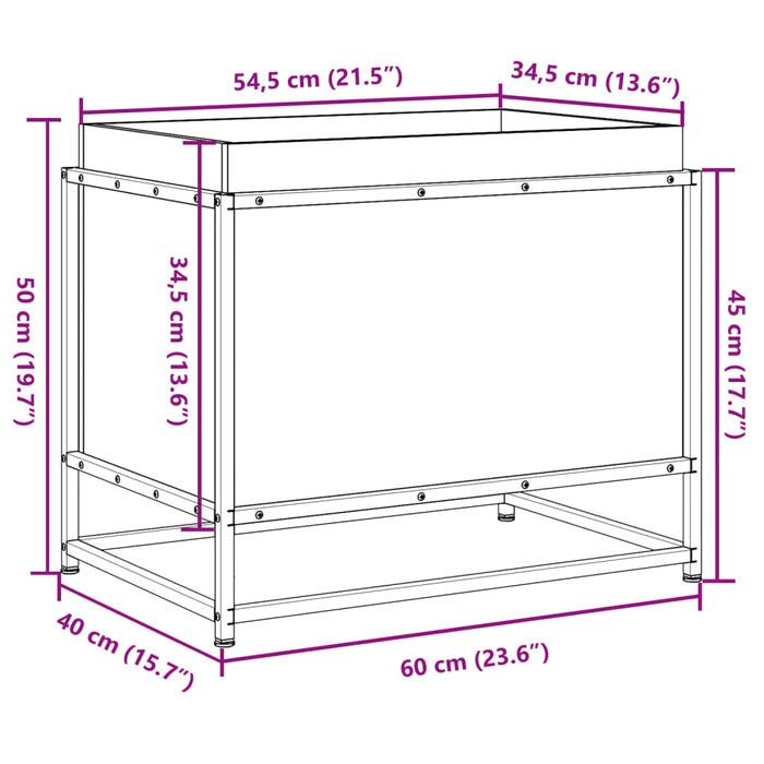 Garden Planter 60x40x50 cm Solid Wood Pine