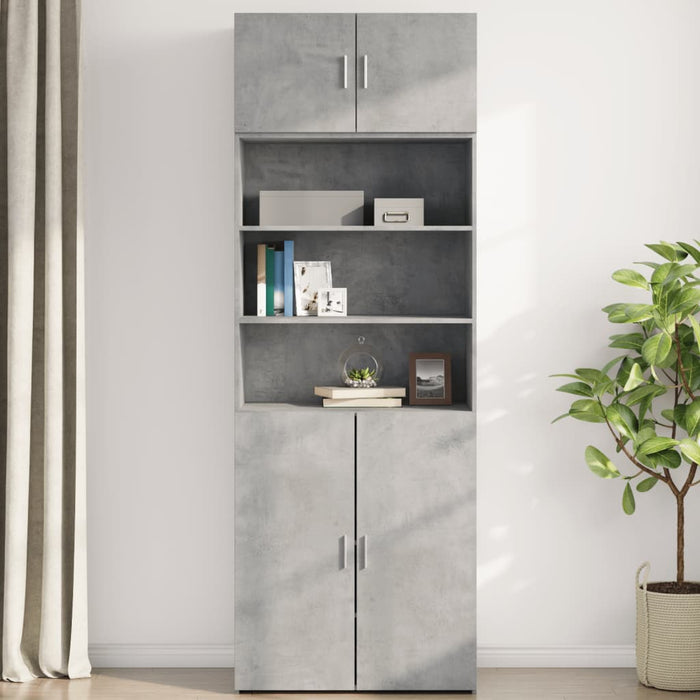 Wall Cabinet Concrete Grey 80x42.5x40 cm Engineered Wood