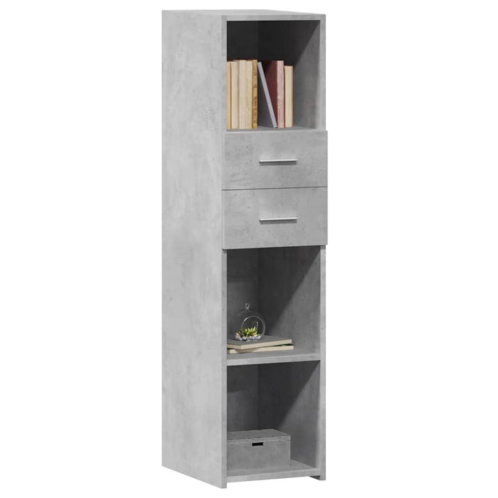 Highboard Concrete Grey 30x42.5x124 cm Engineered Wood