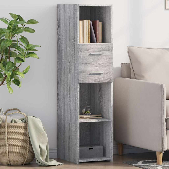 Highboard Grey Sonoma 30x42.5x124 cm Engineered Wood