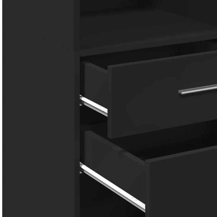 Highboard Black 45x42.5x124 cm Engineered Wood