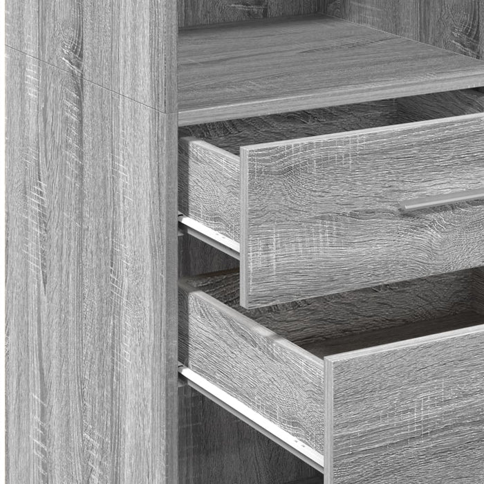 Highboard Grey Sonoma 45x42.5x124 cm Engineered Wood