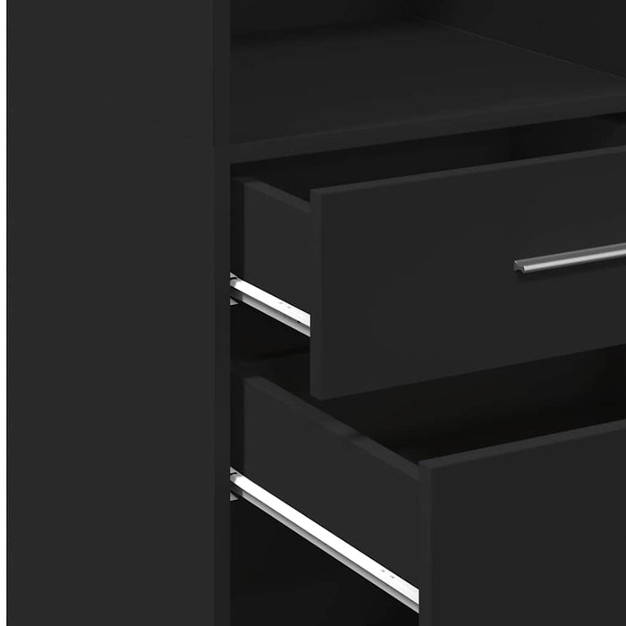 Highboard Black 50x42.5x124 cm Engineered Wood