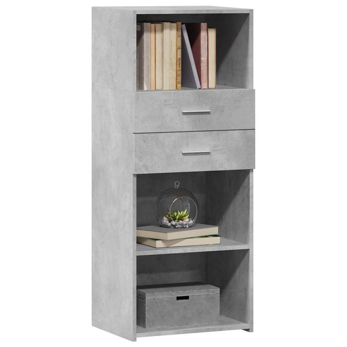 Highboard Concrete Grey 50x42.5x124 cm Engineered Wood