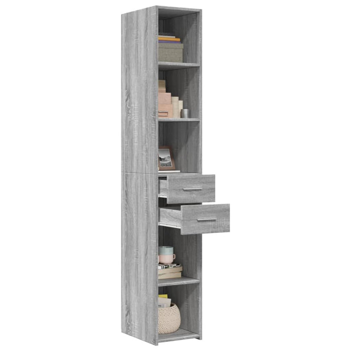 Highboard Grey Sonoma 30x42.5x185 cm Engineered Wood