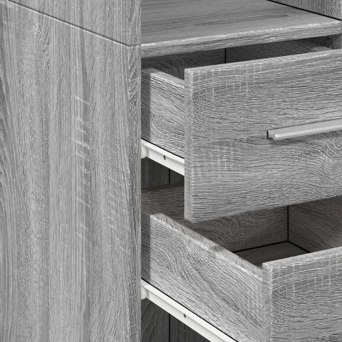 Highboard Grey Sonoma 30x42.5x185 cm Engineered Wood