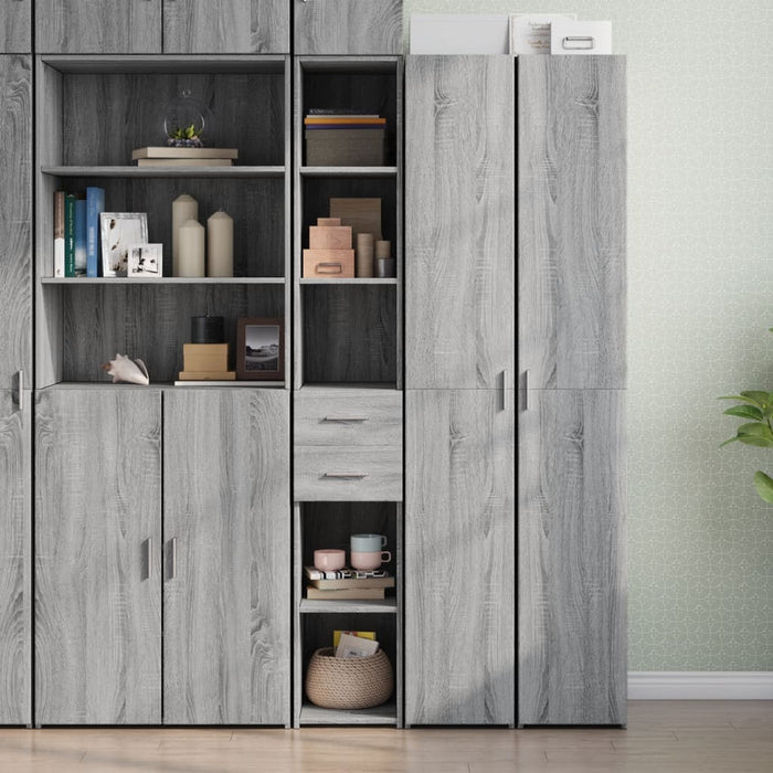 Highboard Grey Sonoma 30x42.5x185 cm Engineered Wood