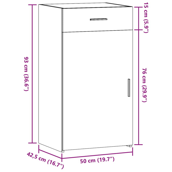 Буфет Sonoma Oak 50x42.5x93 см Инженерная древесина