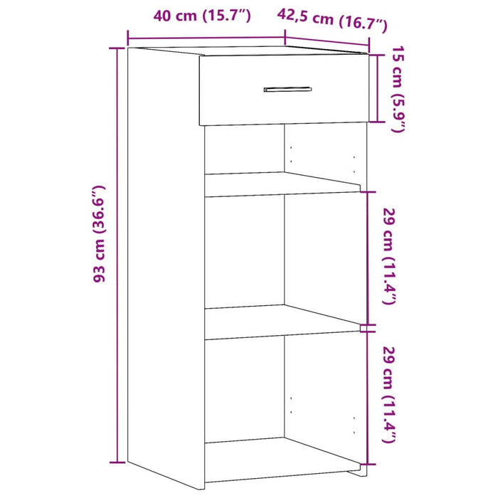 Sideboard Concrete Grey 40x42.5x93 cm Engineered Wood