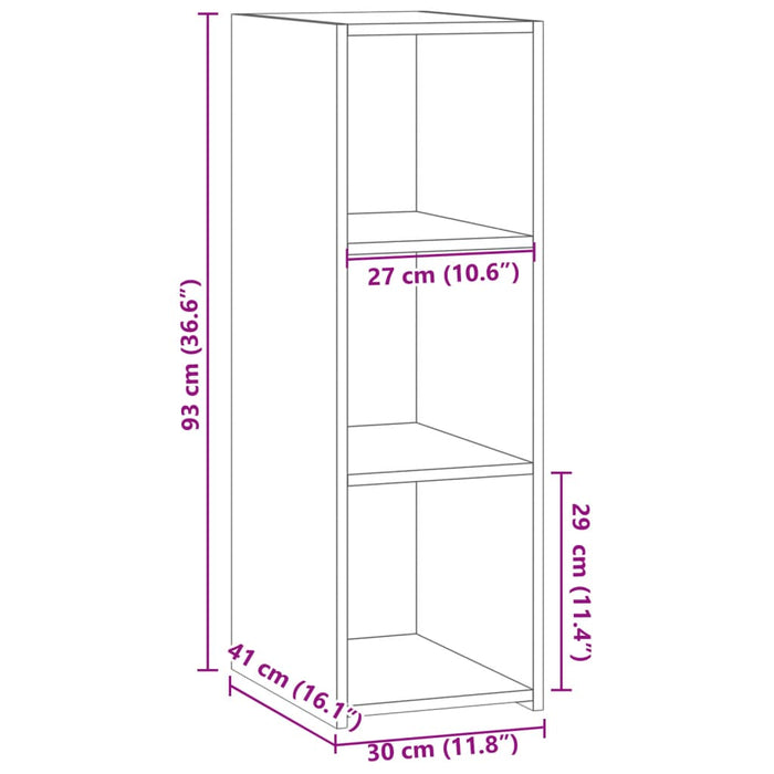 Буфет Белый 30x41x93 см Инженерное дерево