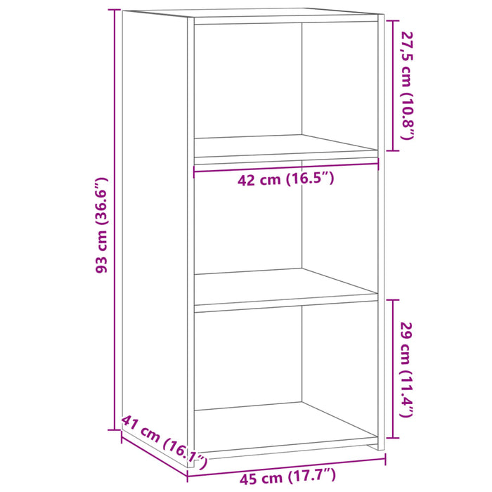 Бюфет Черен 45x41x93 см Инженерно дърво