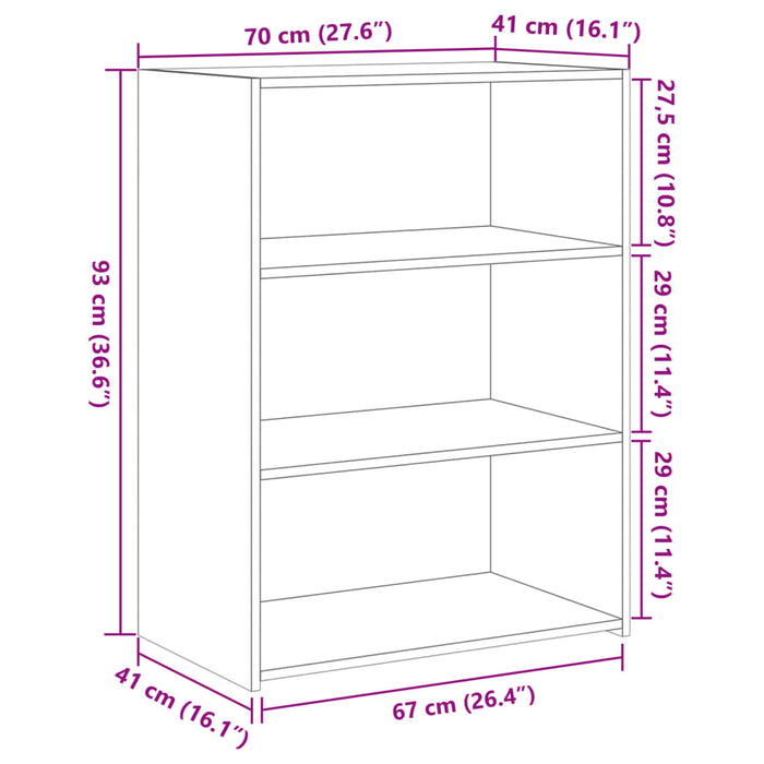 Буфет Sonoma Oak 70x41x93 см Инженерная древесина