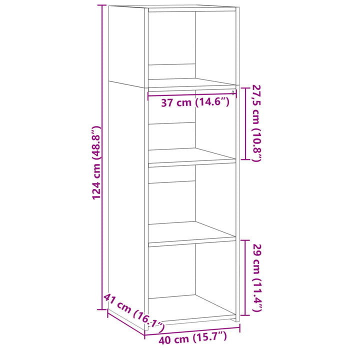 Highboard Smoked Oak 40x41x124 cm Engineered Wood