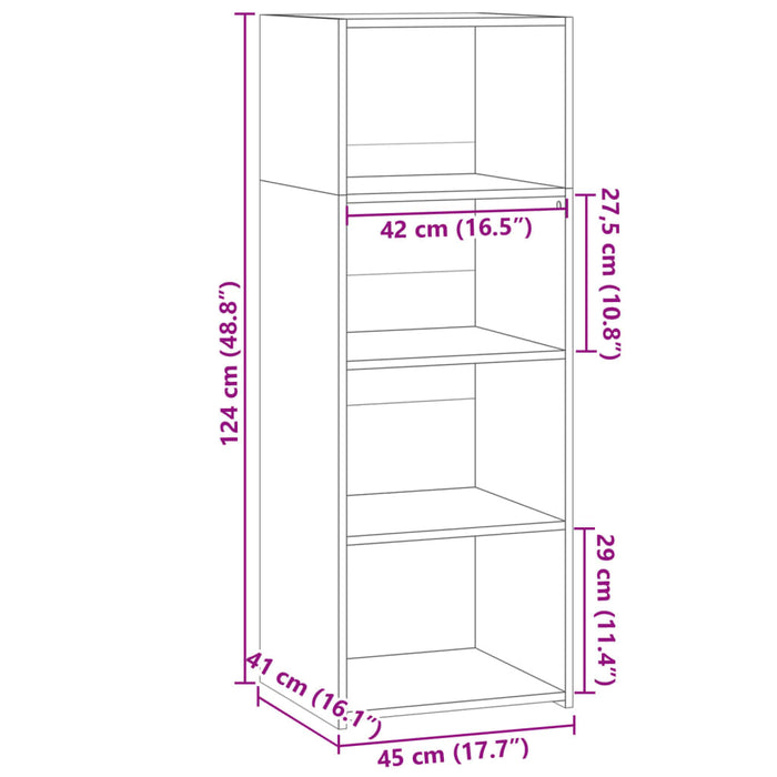 Высокий бортик Белый 45x41x124 см Инженерная древесина