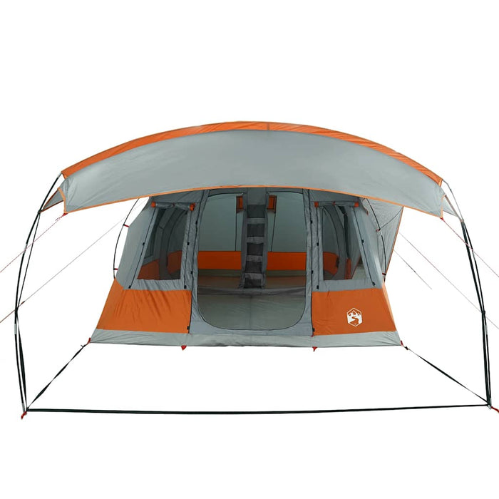 Camping Tent Tunnel 5-Person Grey and Orange Waterproof