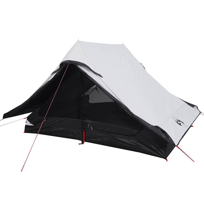 Camping Tent 2-Person White Blackout Fabric Waterproof