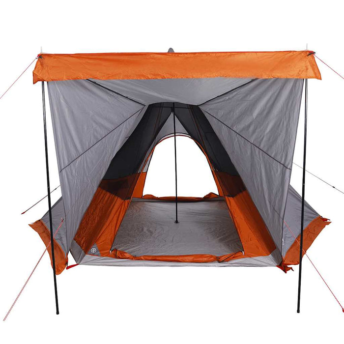 Family Tent Tipi 6-Person Grey and orange Waterproof