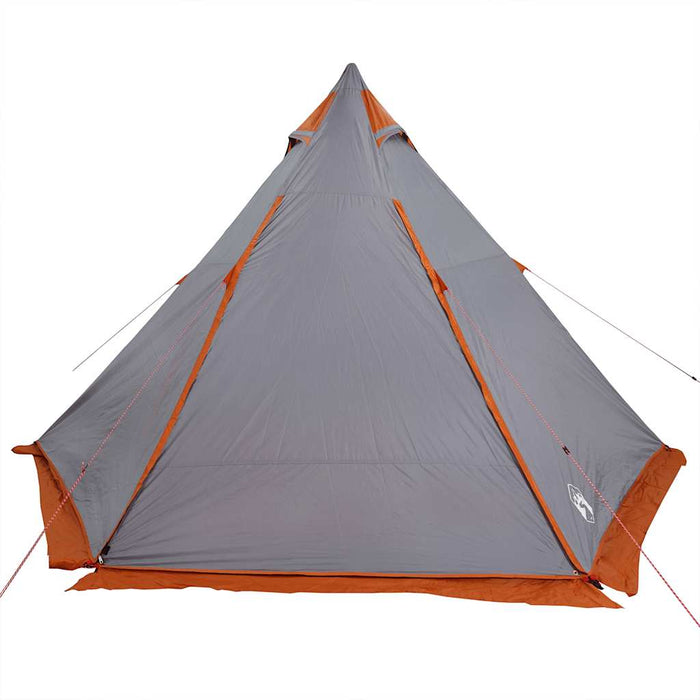 Family Tent Tipi 6-Person Grey and orange Waterproof