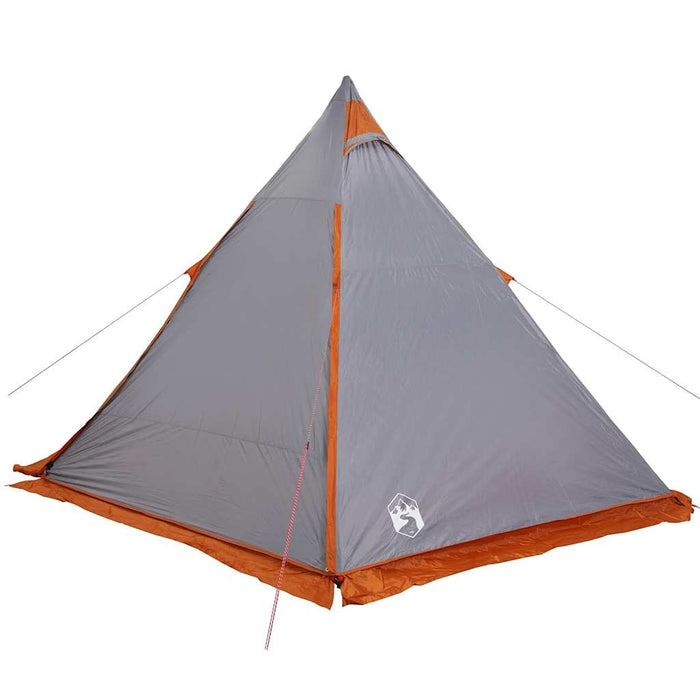 Family Tent Tipi 6-Person Grey and orange Waterproof