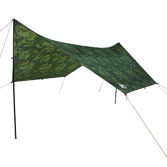 Camping Tarp Camouflage 438x376x212 cm Waterproof