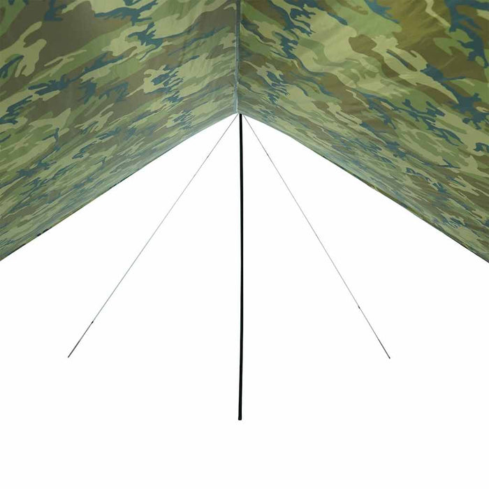 Camping Tarp Camouflage 438x376x212 cm Waterproof