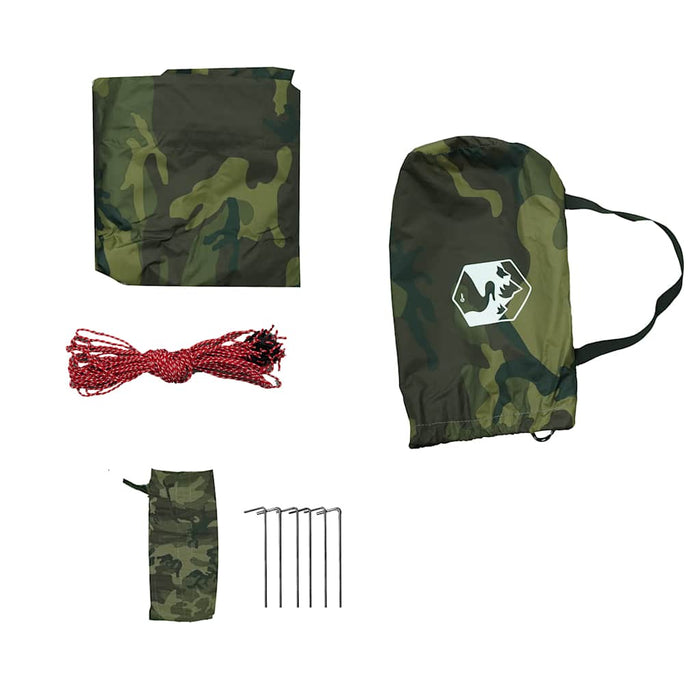 Camping Tarp Camouflage 438x376x212 cm Waterproof