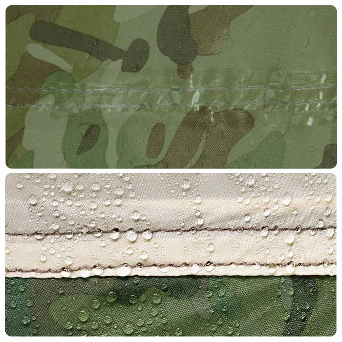 Camping Tarp Camouflage 438x376x212 cm Waterproof