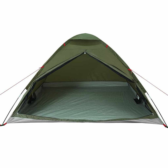 Camping Tent Dome 4-Person Olive Green Waterproof