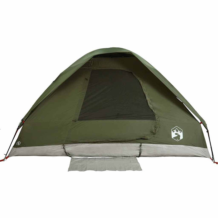 Camping Tent Dome 4-Person Olive Green Waterproof