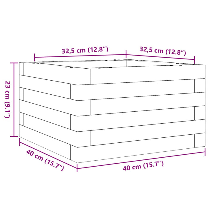 Jardiniera De Gradina Ceara Maro 40x40x23 cm Lemn Masivul Pin