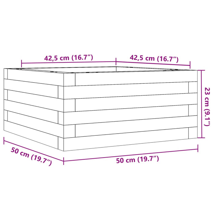 Jardiniera De Gradina 50x50x23 cm Lemn Masivul Douglas