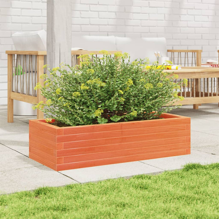 Garden Planter Wax Brown 90x40x23 cm Solid Wood Pine