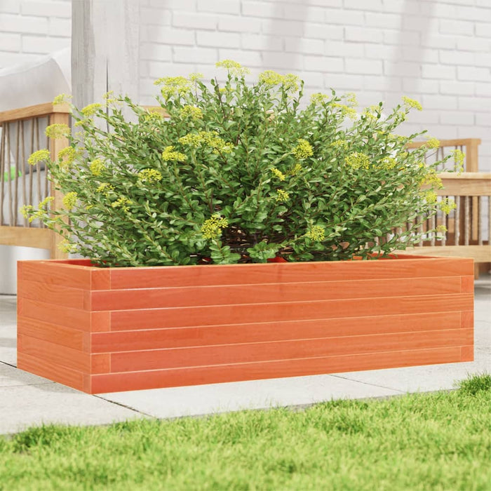 Garden Planter Wax Brown 90x40x23 cm Solid Wood Pine