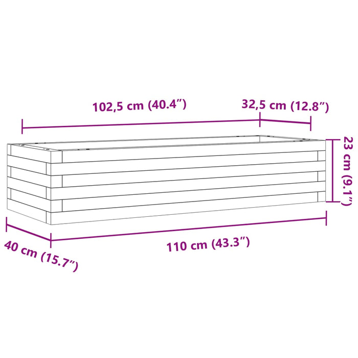 Jardiniera De Gradina 110x40x23 cm Lemn Masivul Douglas