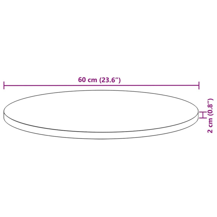 Плот за маса кръгъл Ø60x2 см масивна акация