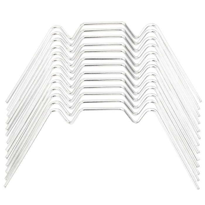 Greenhouse Clips 100 pcs W Type Galvanised Steel