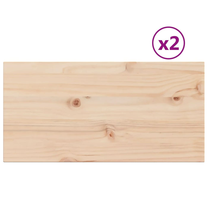 Table Tops 2 pcs 60x30x2.5 cm Rectangular Solid Wood Pine